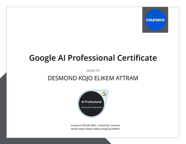 Google AI Professional Certificate
