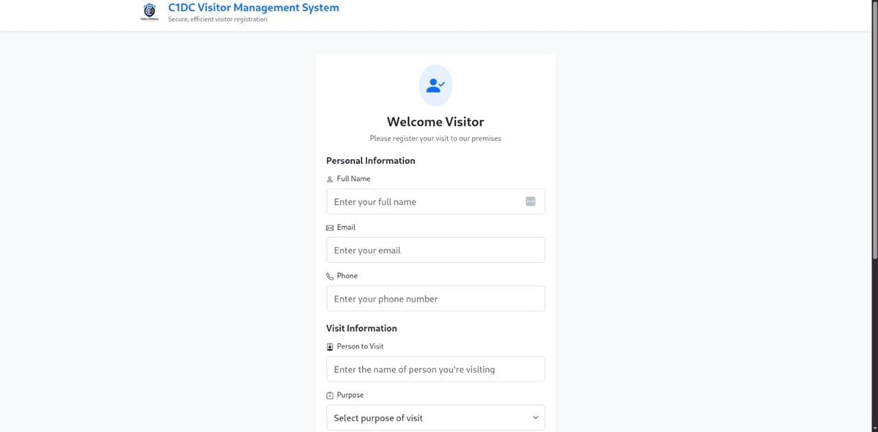C1DC Visitor Management preview